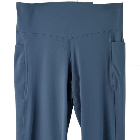 New Member's Mark Flare Yoga Pant Women Large Blue High Rise Crossover Pockets - Picture 14 of 16